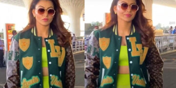 Urvashi Rautela Looks Stunning In 5 lakh Rs Louis Vuitton Ensemble At Mumbai Airport As She Heads To Maldives For Her Birthday Bash