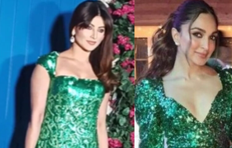 All That Shimmers is Our Gold: Actresses Urvashi Rautela and Kiara Advani dress alike in Shimmer dress - Who's Green is the Win?  