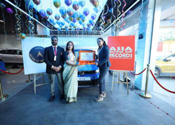 Group Landmark Volkswagen Dealerships in Gujarat make it to India Book of Records and Asia Book of Records for VW Virtus Deliveries