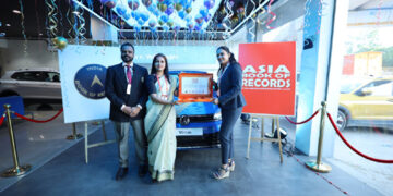 Group Landmark Volkswagen Dealerships in Gujarat make it to India Book of Records and Asia Book of Records for VW Virtus Deliveries
