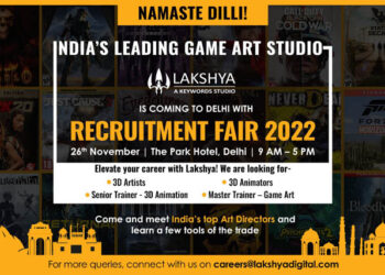 Lakshya Digital – Game Art & Animation Studio is looking at hiring skilled 3D Artists Animators and Trainers from New Delhi