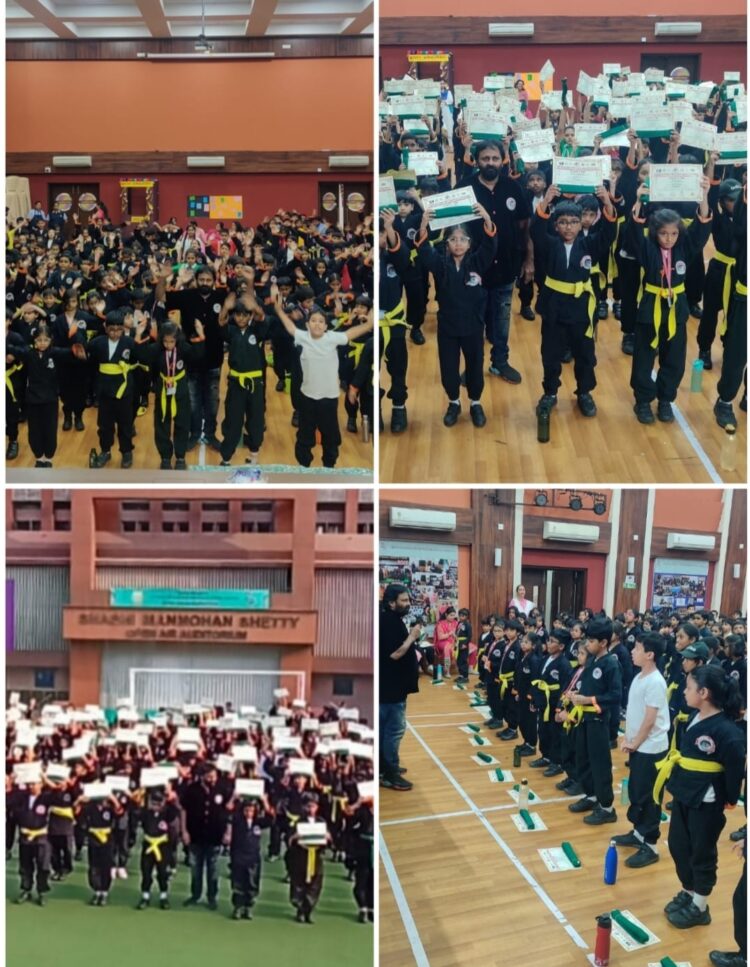 Bollywood famous Chitah Yajnesh Shetty teaches self-defense programme to 600 school girls on 'International Women's Day'