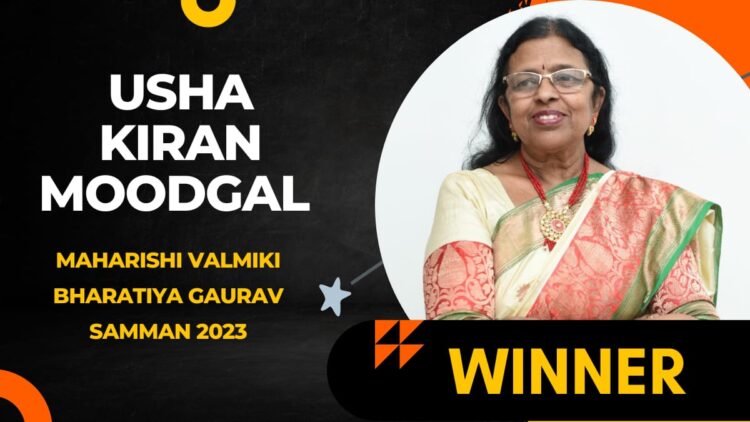 Usha Kiran Moodgal Shines Bright with the Maharishi Valmiki Bharatiya Gaurav Samman 2023 Win – Read Her Inspiring Story Now!