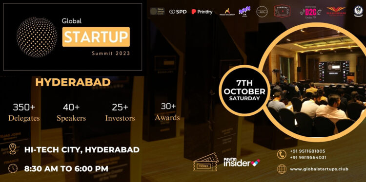 Global Startup Summit 2023 comes to Hyderabad on 7th October