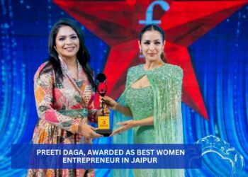 Preeti Daga Receives Prestigious Award for Outstanding Contributions and Achievements as Best Women Entrepreneur in Jaipur