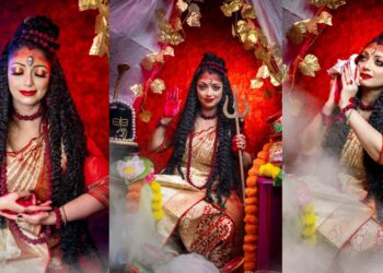 Queen Pamela Pal Das Graces Durga Puja Celebrations with Elegance and Devotion