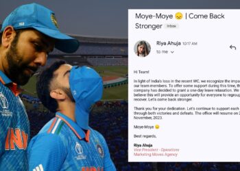 No Monday Blues for Marketing Moves employees after India lost in the World Cup, receive 1 day off for mental well-being!