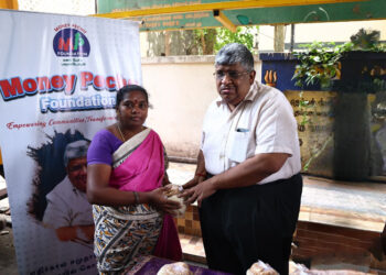 Anand Srinivasan, Founder of Money Pechu Foundation, Spreads Diwali Joy by Donating Essential Rations to Underprivileged Families
