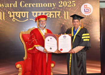 CMA R K Mohapatra was awarded an honorary doctorate by The Thames International University, France