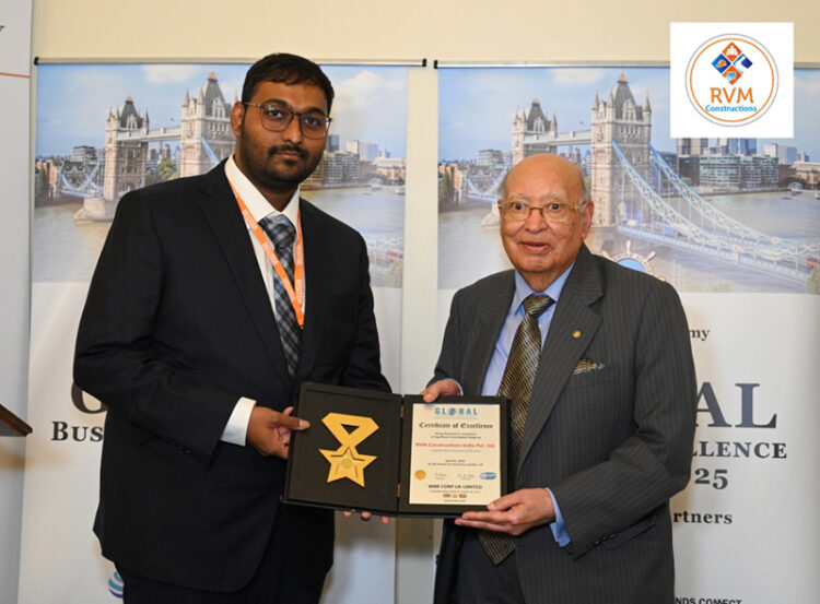 RVM Constructions Honored as Construction Innovator of the Year at the Global Business Excellence Awards in London