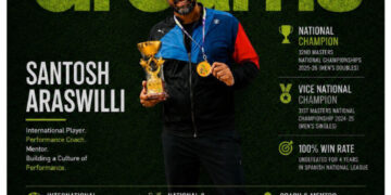 Why Santosh Araswilli Is More Than an International Table Tennis Player – He’s Building a Culture of Performance